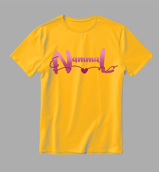 Nammal Graphic Print Yellow T-shirt