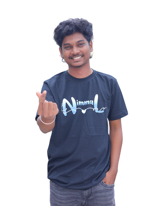 Nimmal Graphic Printed Blue T-Shirt | Stylish & Comfortable