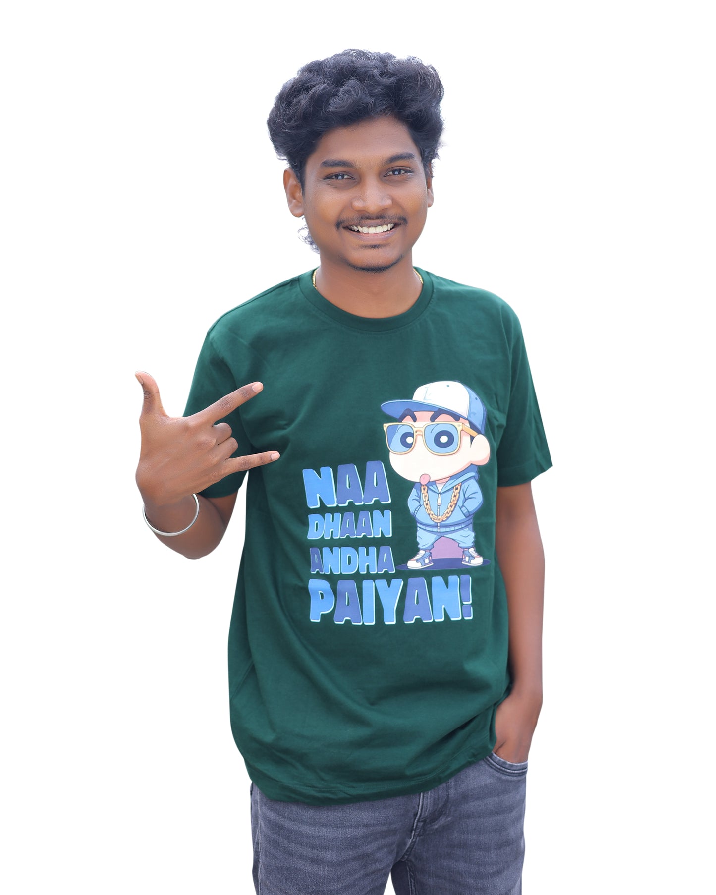 "Naa Dhan Andha Paiyan" Graphic Printed T-Shirt